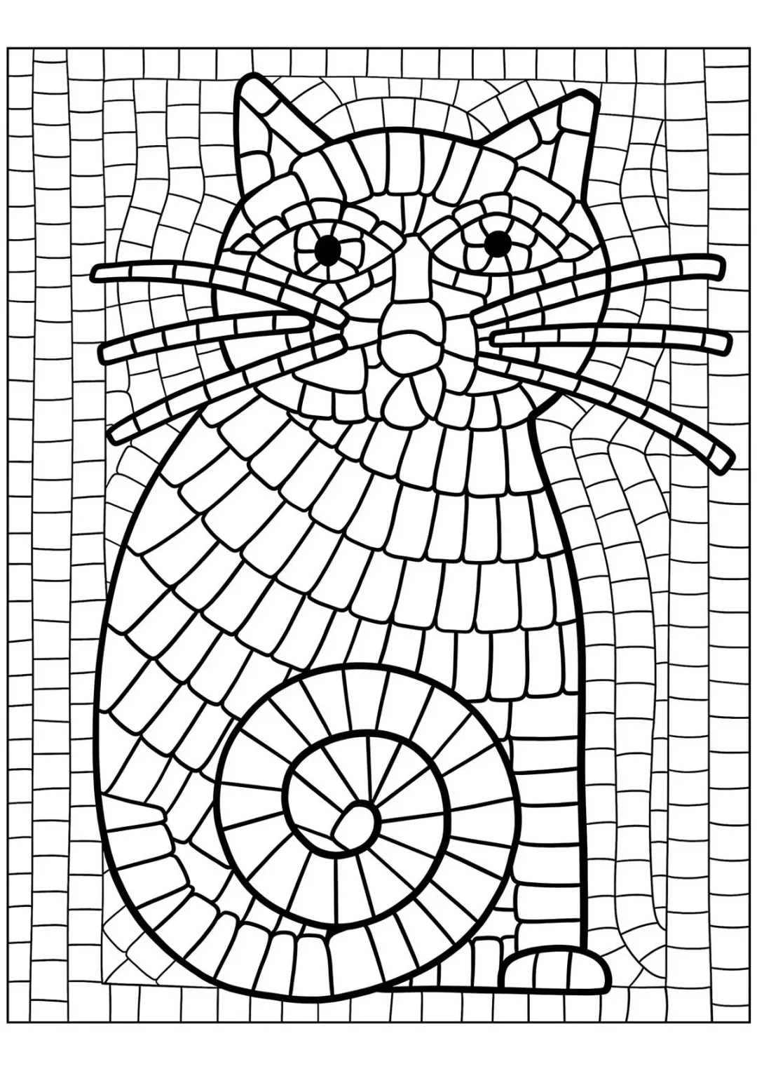 Мозаика кот