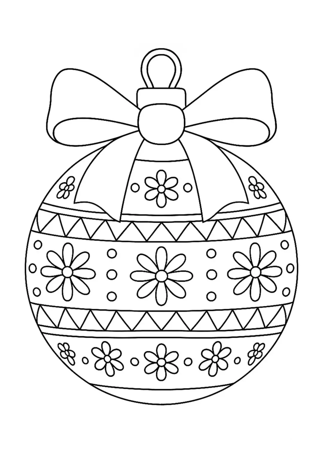 Новогодний шар с цветочками
