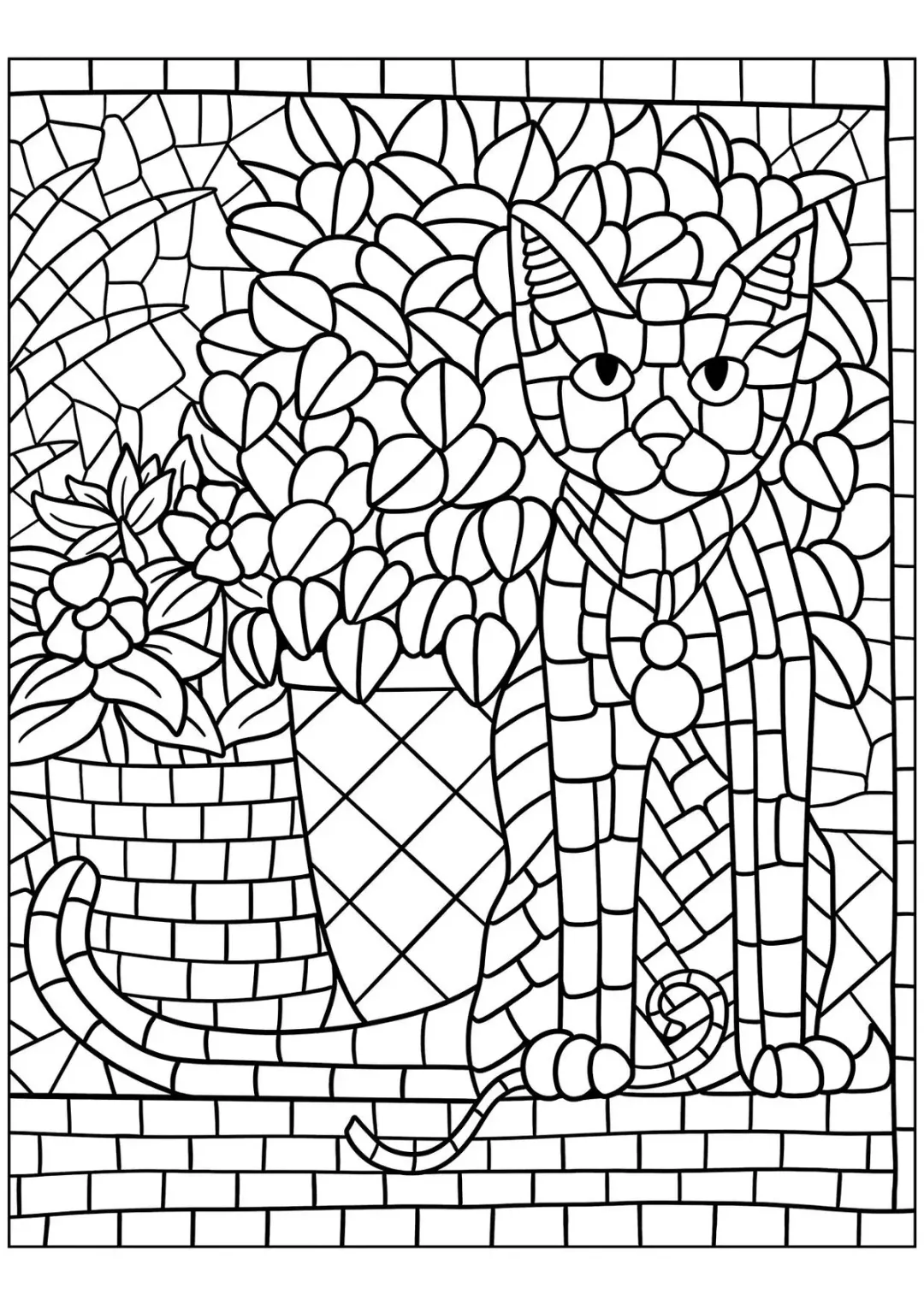 Мозаика кошка