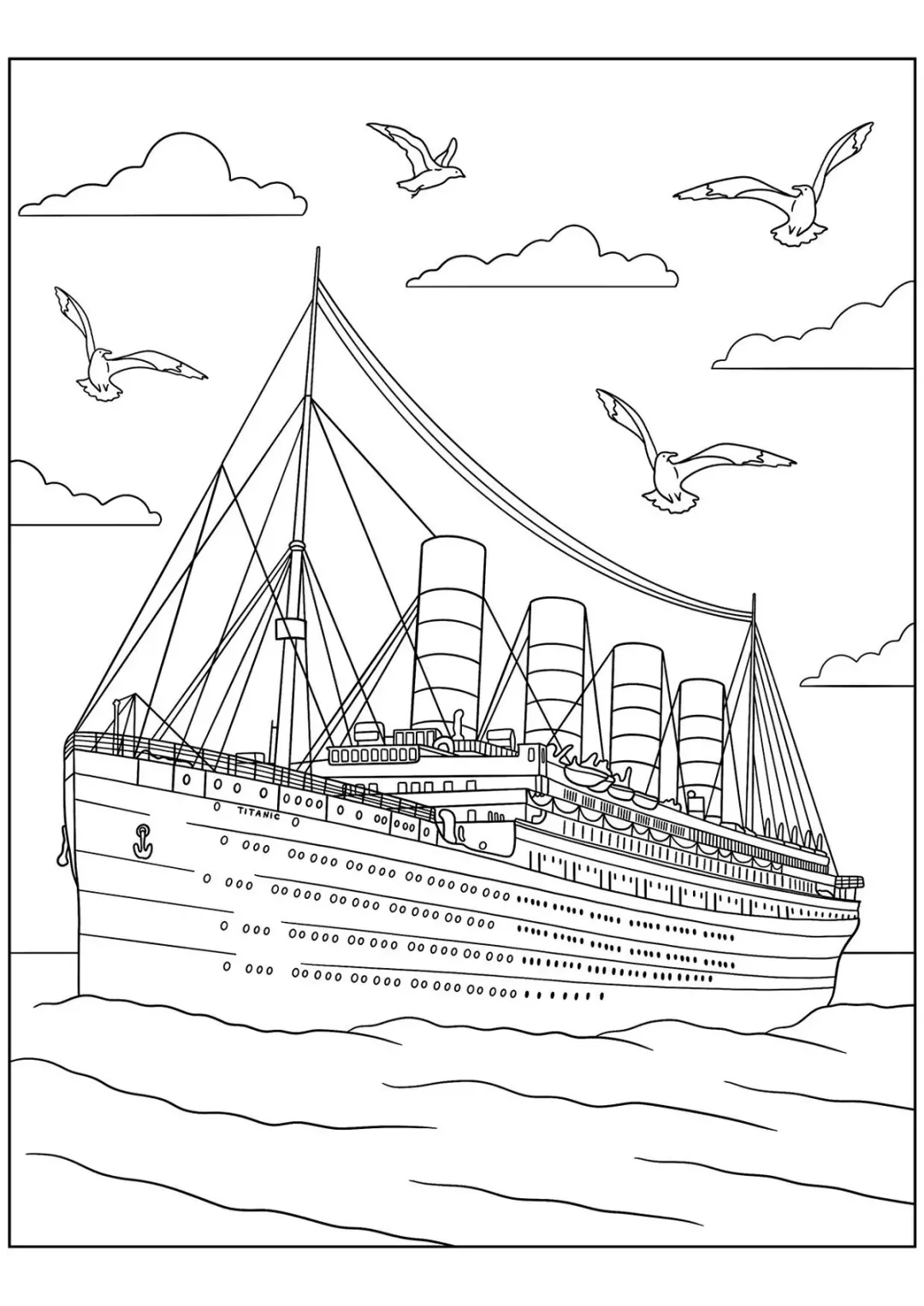 Титаник в море