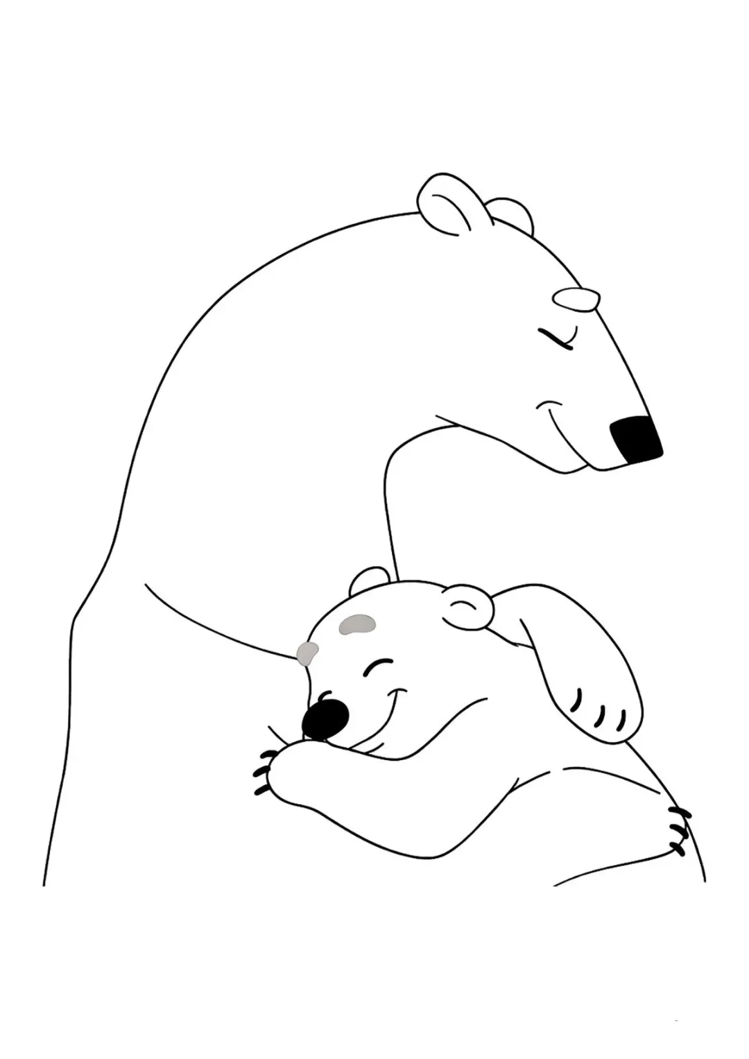 Умка обнимает маму