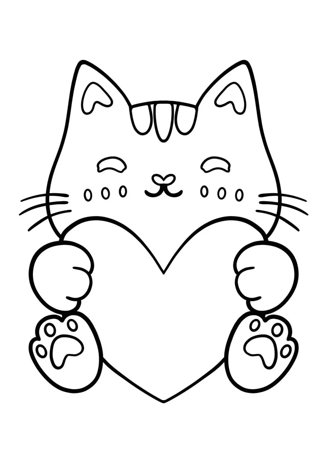 Котик с сердечком