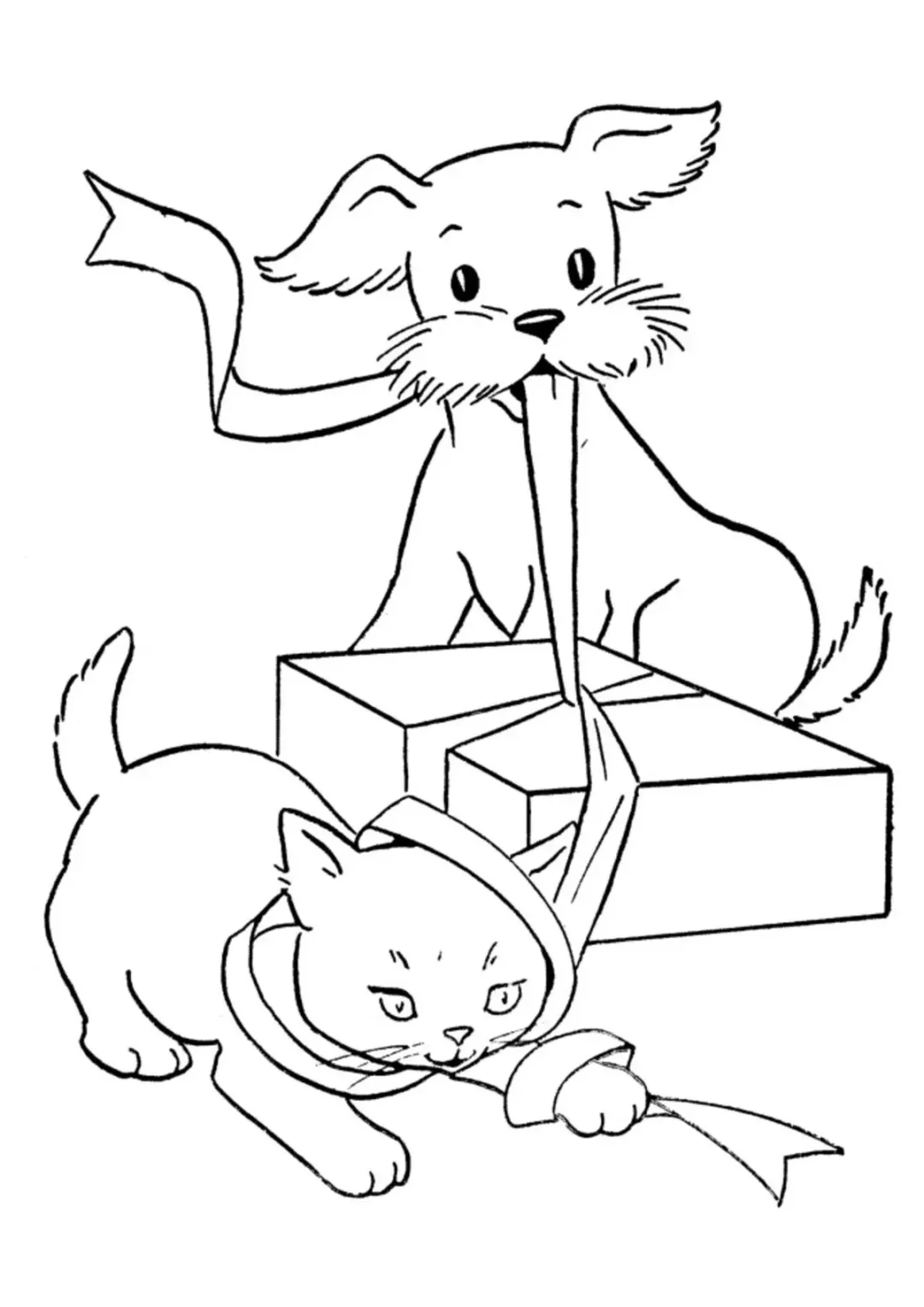 Щенок и котёнок