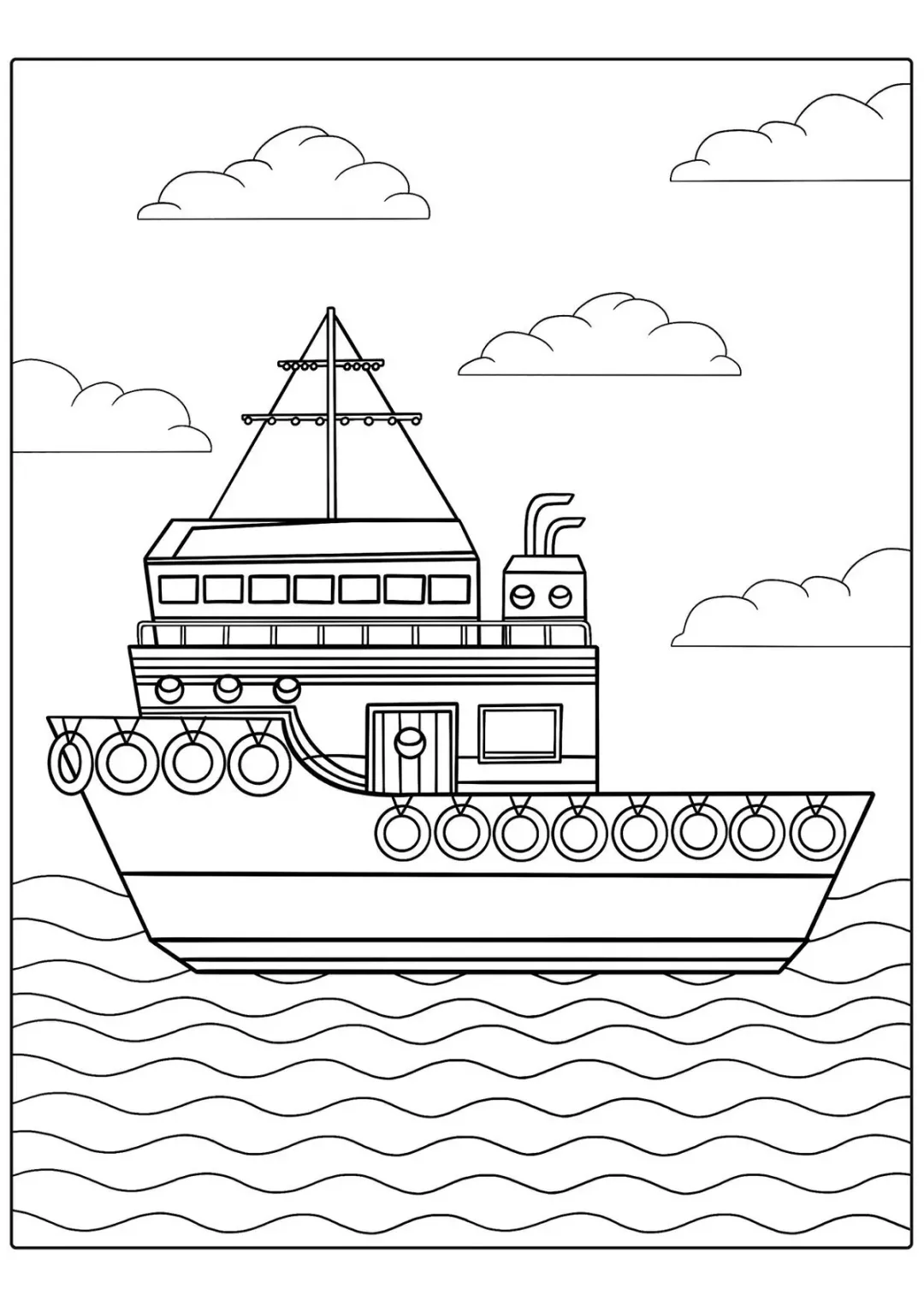 Баржа в море