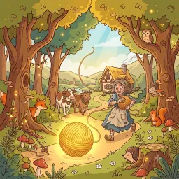 Французская народная сказка «Клубок шерсти»