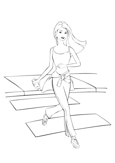Barbie на пробежке