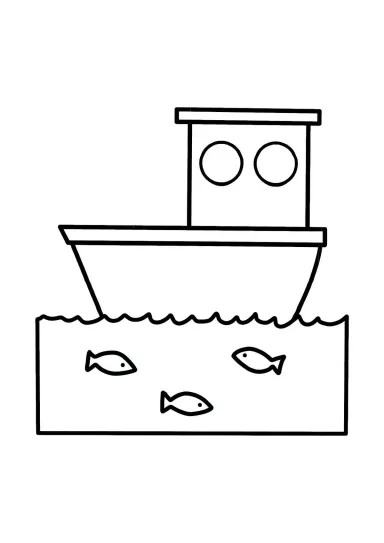 Рыбацкая лодка в море