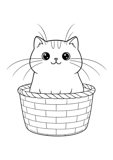 Кошка в корзинке
