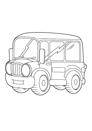 Простой старенький автобус