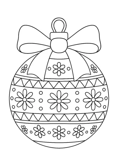 Новогодний шар с цветочками