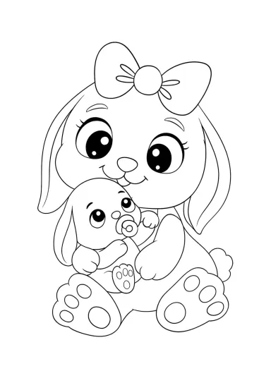 Зайчиха и зайчёнок