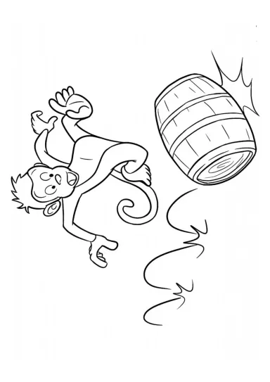 Обезьяна с бочонком