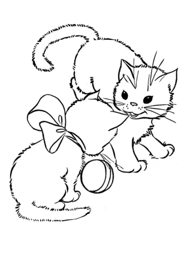 Кошка с котенком