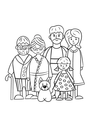 Бабушка, дедушка, мама, папа и их дочь