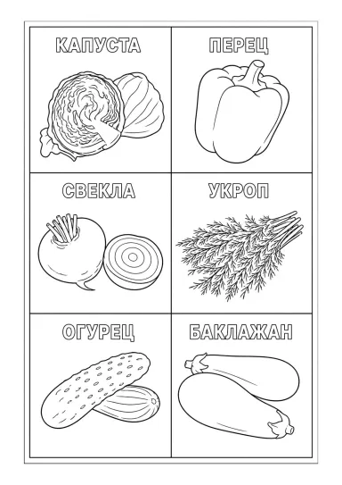 Коллекция овощей