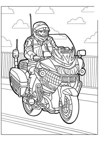 Полицейский на мотоцикле