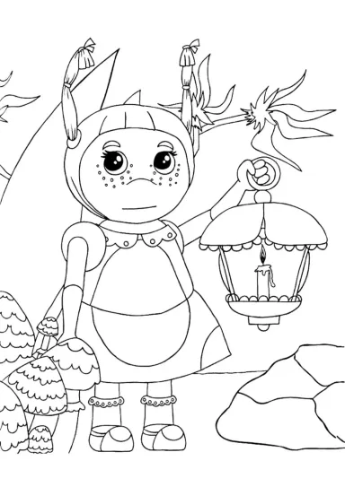 Мила зажгла фонарик
