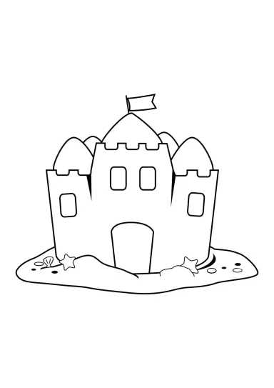 Большой замок из песка