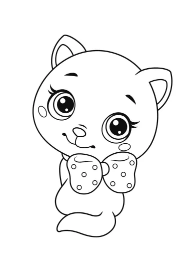 Милая кошечка с бантиком