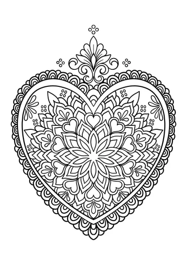 Мандала с сердечками