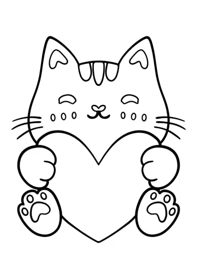 Котик с сердечком