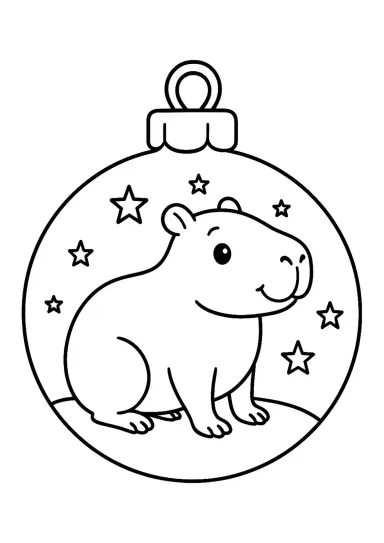 Новогодний шар с капибарой