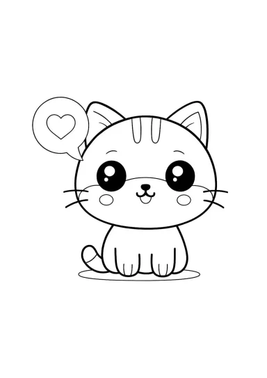 Котёнок шлёт сердечко