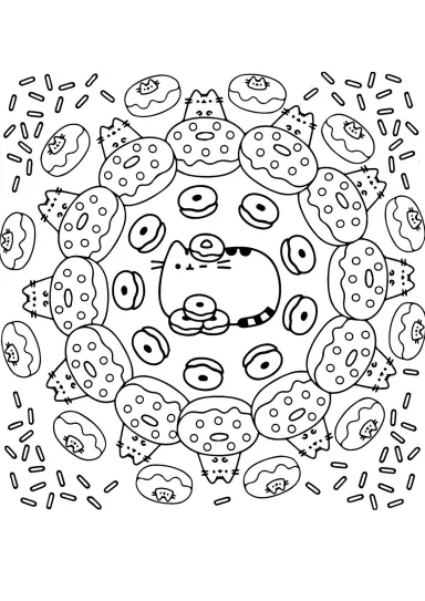 Кот Пушин и пончики (арт терапия)