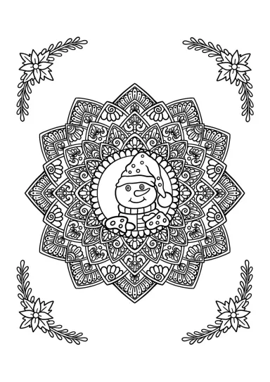 Снеговик мандала
