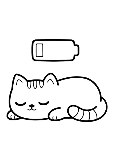 Котёнок восстанавливает заряд