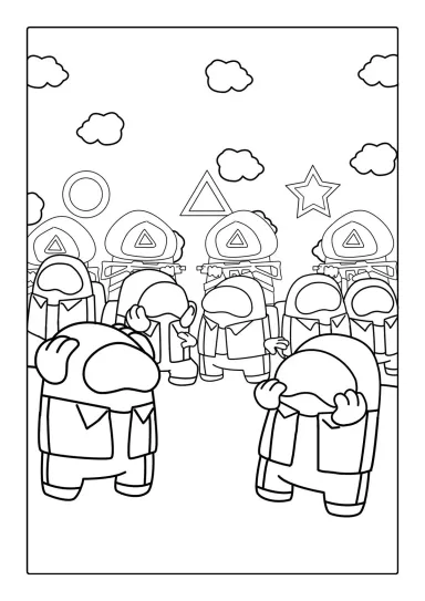 Амонг Ас на игре в кальмара