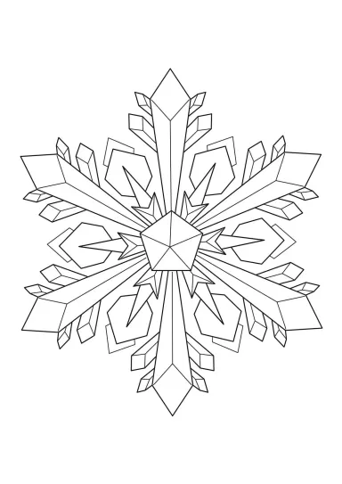 Снежинка с ледышками