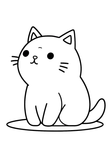 Простой аниме котёнок