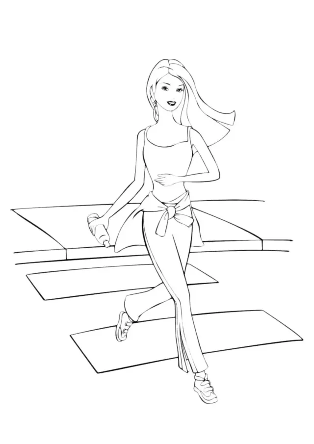 Barbie на пробежке