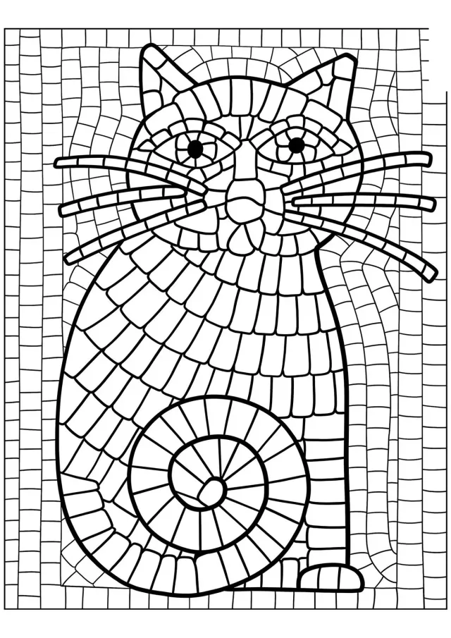 Мозаика кот