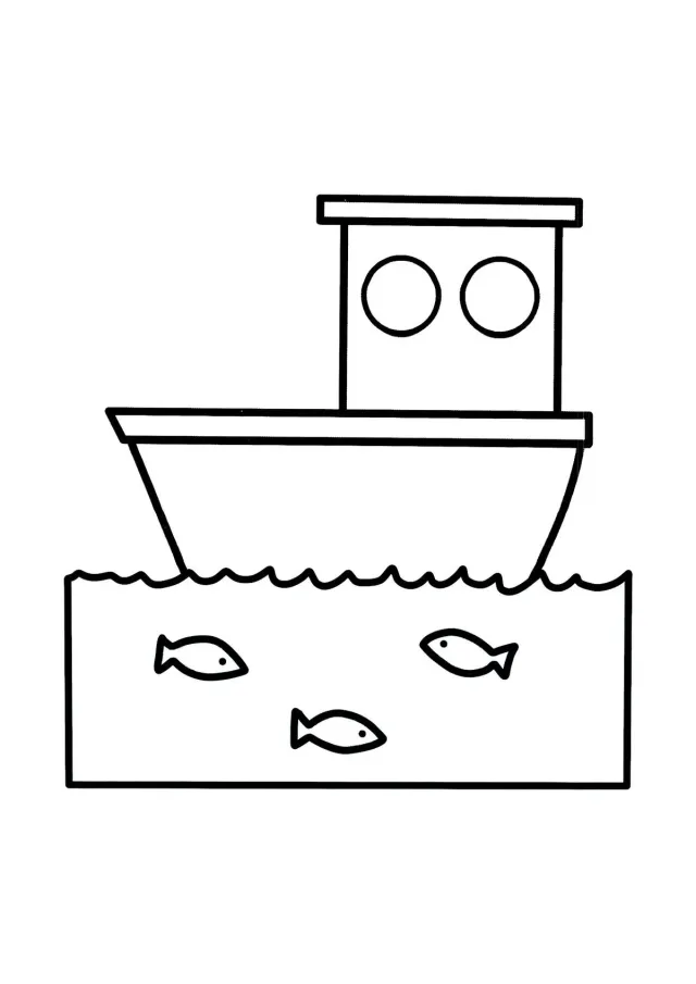 Рыбацкая лодка в море