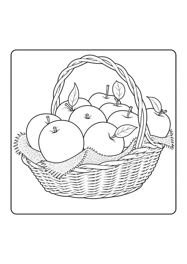 Корзинка с яблоками