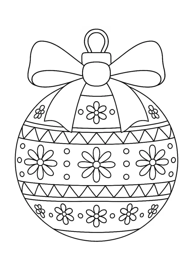 Новогодний шар с цветочками