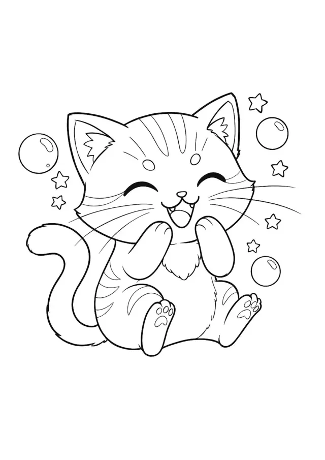 Котёнок заходится от смеха