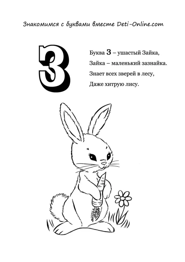 Буква З - Заяц