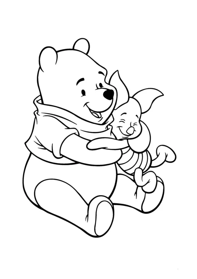 Пух в обнимку с Пятачком