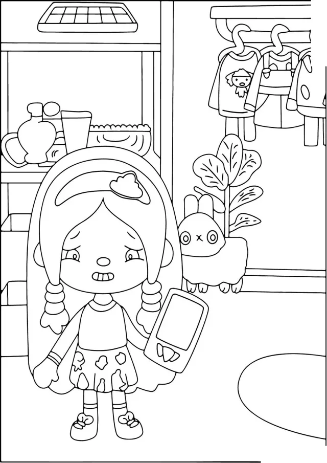 Toca Boca девочка с телефоном