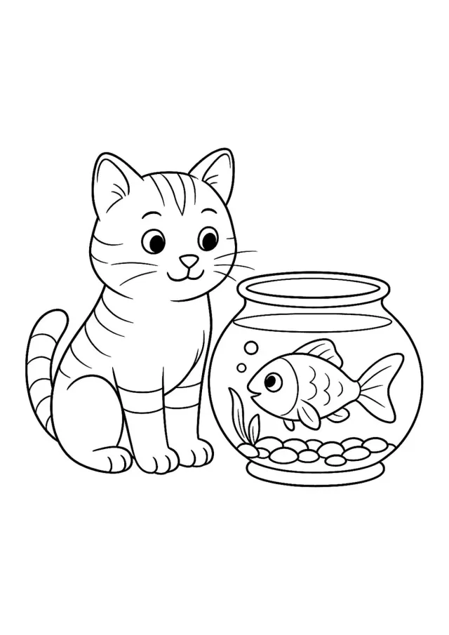 Кот и рыбка