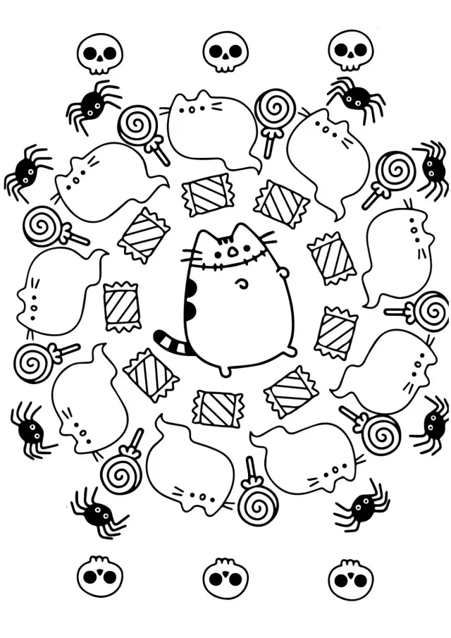 Кот Пушин Хэллоуин (арт терапия)