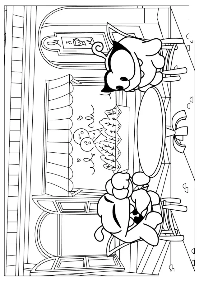 Ам Ням с Ам Няшей в кафе