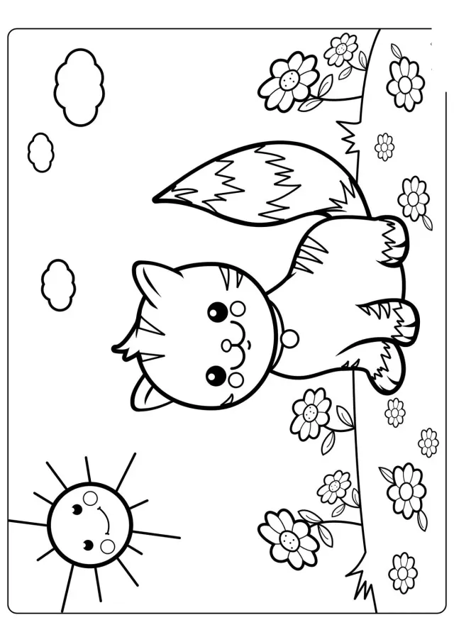 Котёнок на полянке