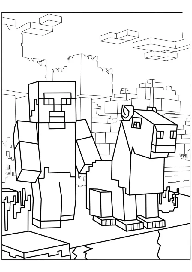Майнкрафт Стив и капибара