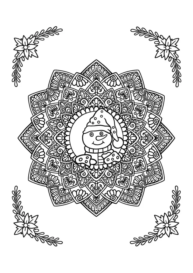 Снеговик мандала