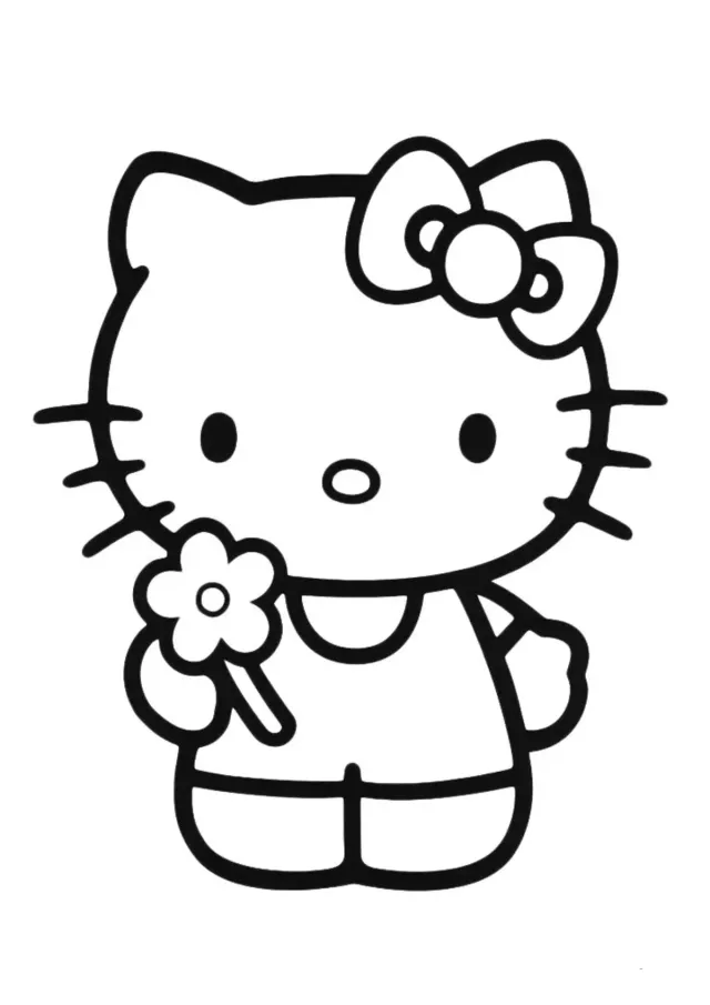 Kitty с цветочком