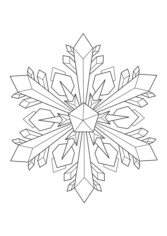 Снежинка с ледышками